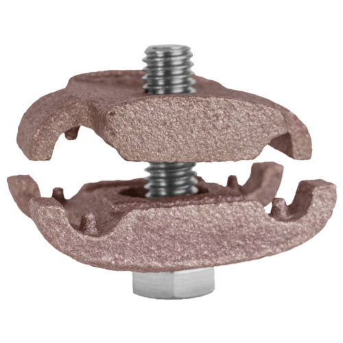 ABRAZADERA P/TIERRA MECANICA BRONCE 2